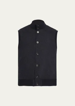 Loro PianaMen's Cashmere Button-Up Vest