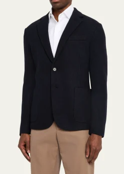 Loro PianaMen's Cashmere Single-Breasted Sweater Jacket