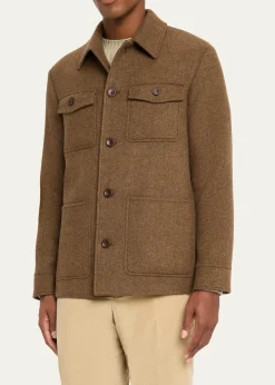 Loro PianaMen's Devis Caban Wish® Wool and Cashmere Jacket