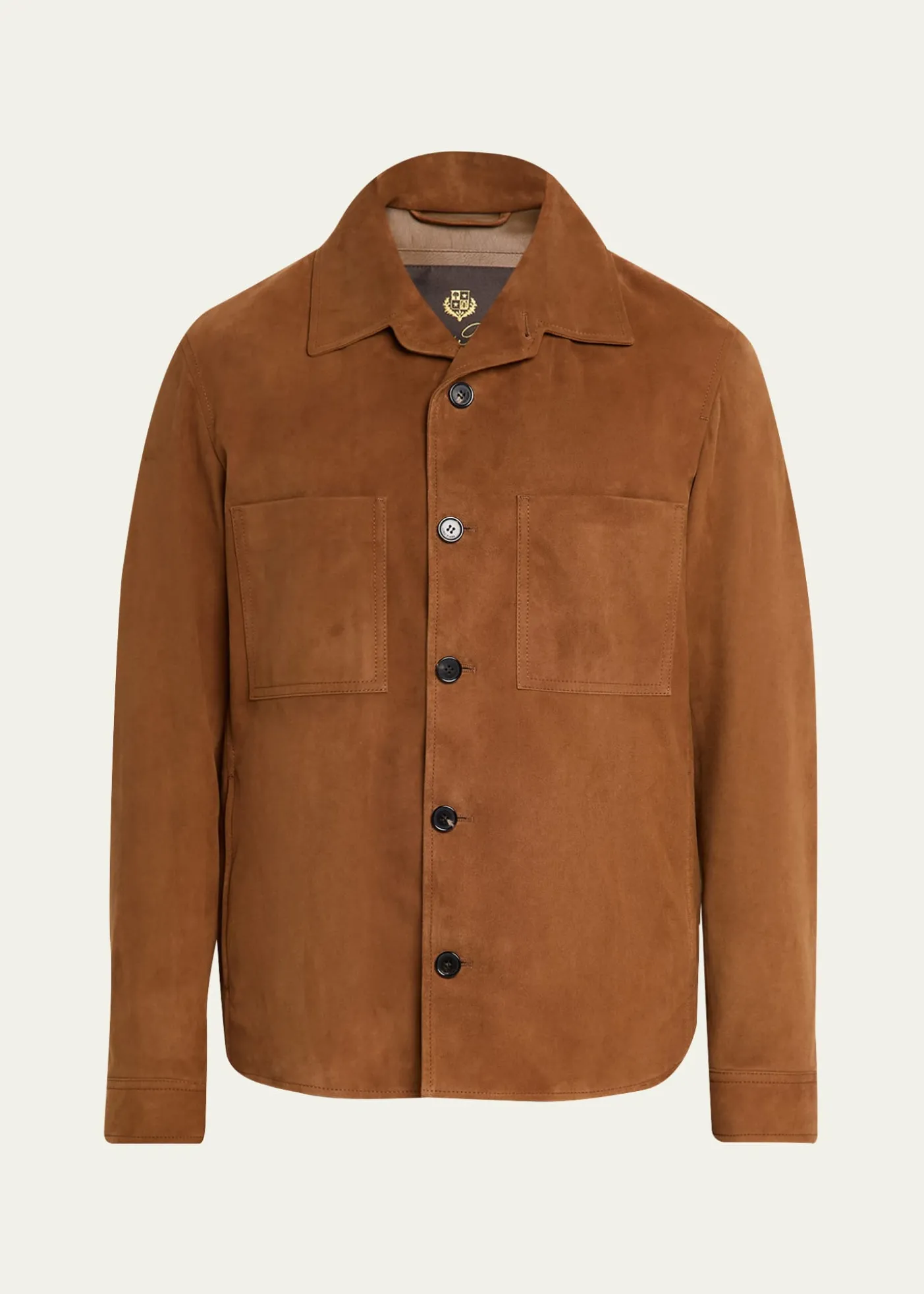 Loro PianaMen's Evandro Leather Overshirt