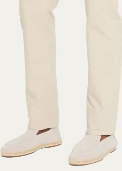Loro PianaMen's Foldover Suede Espadrille