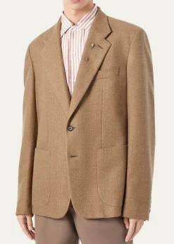 Loro PianaMen's Hedland Silk Notch-Lapel Single-Breasted Blazer