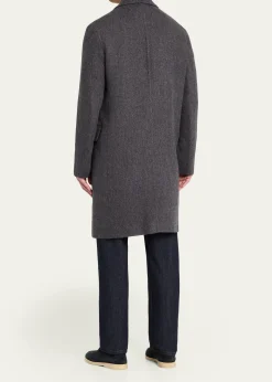 Loro PianaMen's John Cashmere and Linen Single-Breasted Overcoat
