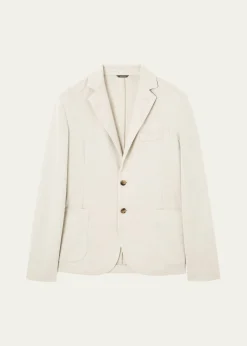 Loro PianaMen's Linen and Wool Pique Single-Breasted Sport Coat