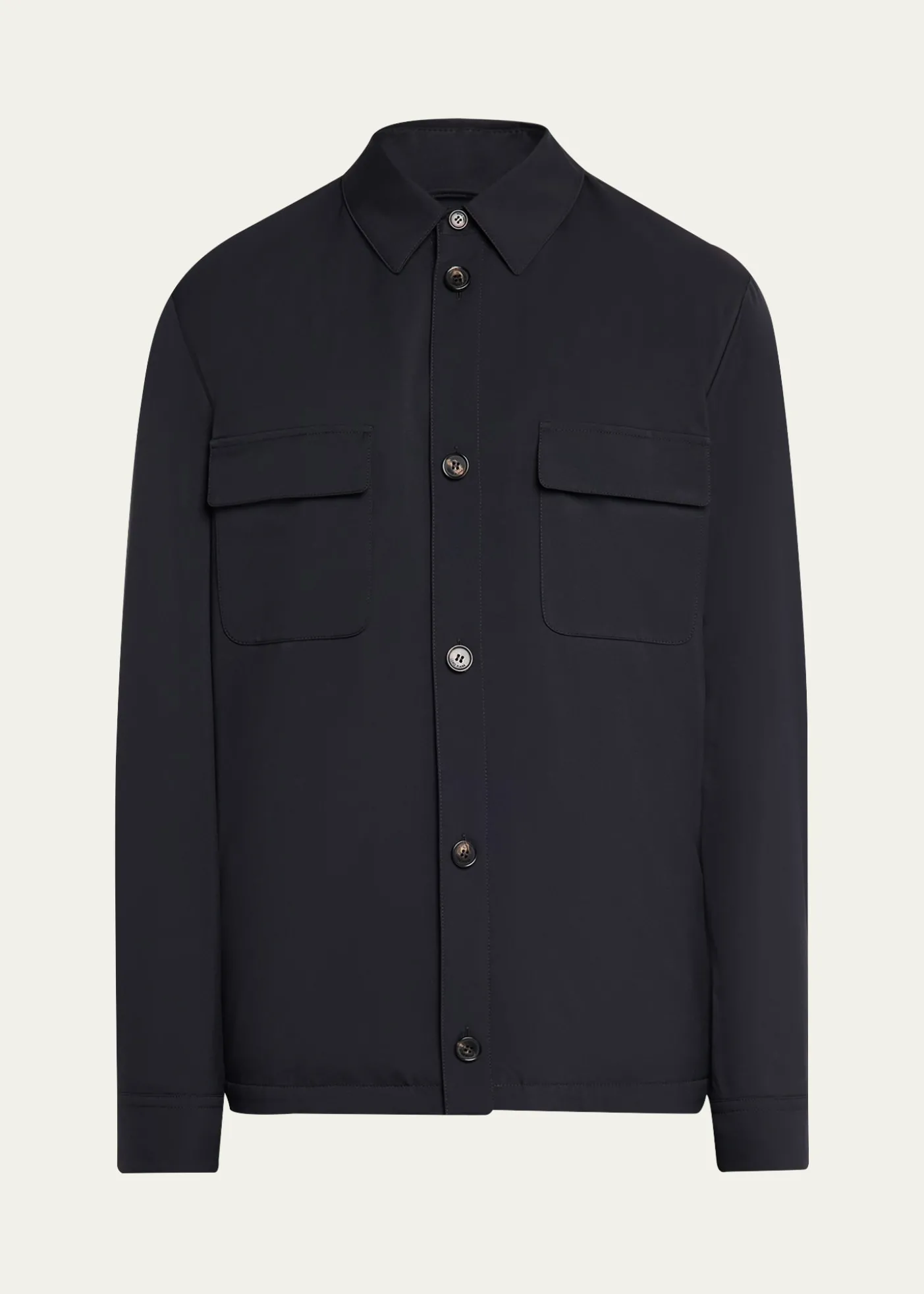 Loro PianaMen's Microfiber Water-Repellent Overshirt