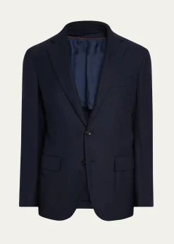 Loro PianaMen's New Order Sport Coat with Zipped Bib