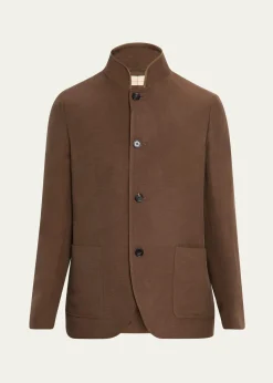 Loro PianaMen's Spagna Linen and Silk Single-Breasted Jacket