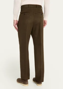 Loro PianaMen's Stafford Virgin Wool and Cashmere Pleated Pants