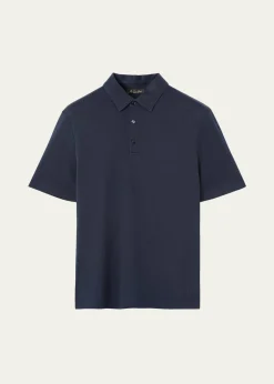Loro PianaMen's Tremezzo Sea Island Cotton Polo Shirt