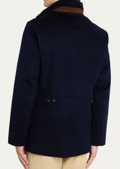 Loro PianaMen's Winter Voyager Baby Cashmere Caban Jacket