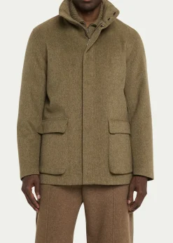 Loro PianaMen's Winter Voyager Baby Cashmere Caban Jacket