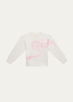LoveShackFancyGirl's Serafina Sequin Bow Sweatshirt, Size 2-6