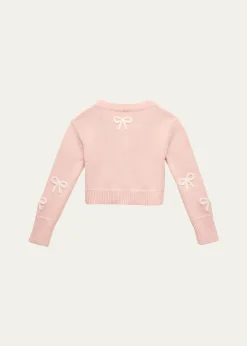 LoveShackFancyGirl's Jayne Bow Embroidered Cardigan, Size 2-6