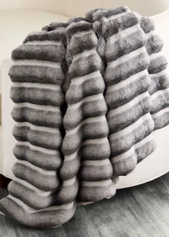 Lyla GrantFaux Chinchilla Throw, 60