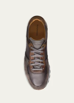 MagnanniMen's Arco Leather Runner Sneakers