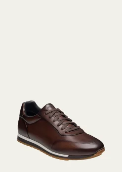 MagnanniMen's Ibiza II Leather Low-Top Sneakers