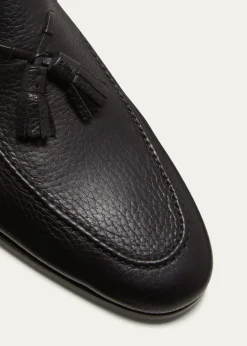 MagnanniMen's Seneca Grained Leather Tassel Loafers