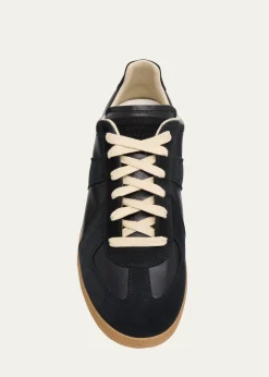 Maison MargielaMen's Replica Leather Low-Top Sneakers