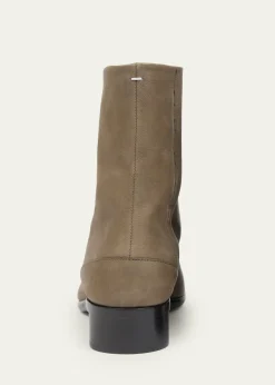 Maison MargielaMen's Tabi Leather Ankle Boots
