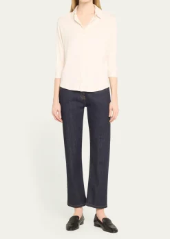 Majestic FilaturesSoft Touch Semi-Relaxed Button-Front Shirt