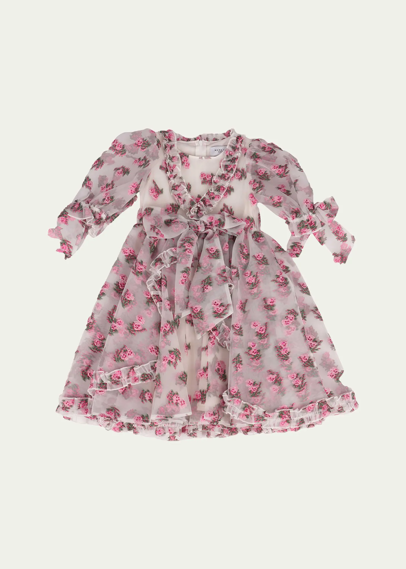 Mama LumaGirl's Puff Sleeve Floral-Print Dress, Size 3T-12