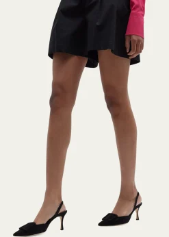 Manolo BlahnikMaysli Suede Buckle Halter Pumps
