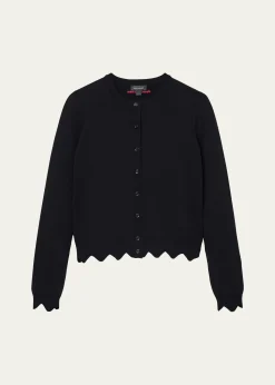 Marc JacobsScalloped Daisy Crewneck Cardigan