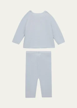 Marie ChantalBowen Cable-Knit Cardigan & Leggings Set, Size 3M-24M