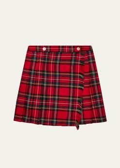 Mariella FerrariGirl's Cotton Plaid Kilt Mini Skirt, Size 4-12