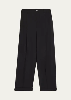 MarniMen's Wool Pleated Wide-Leg Trousers