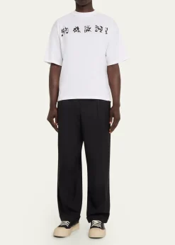 MarniMen's Wool Pleated Wide-Leg Trousers