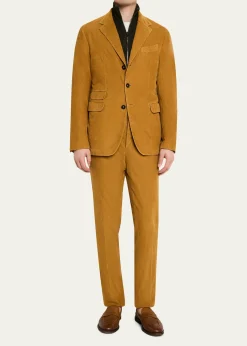 Massimo AlbaMen's Sloop Two-Piece Baby Corduroy Suit