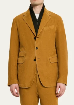 Massimo AlbaMen's Sloop Two-Piece Baby Corduroy Suit