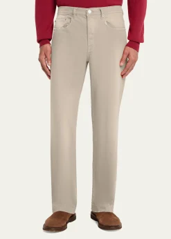 Massimo AlbaMen's Cotton Bull Straight Leg Five-Pocket Pants