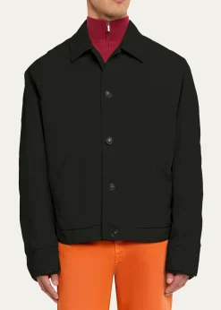 Massimo AlbaMen's Water-Repellent Nylon Shirt Jacket