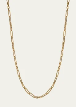 Maura Green Jewelry14K Yellow Gold Semi-Hollow Fancy Link Chain Necklace, 20"