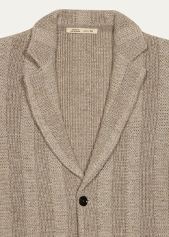 Maurizio BaldassariMen's Linen and Merino Wool Knit Jacket