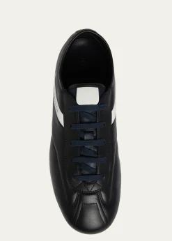 McQueenMen's Boxe Nappa Leather Low-Top Sneakers