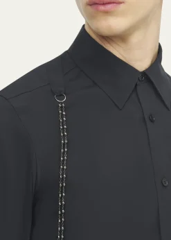 McQueenMen's Cotton Beaded-Harness Sport Shirt