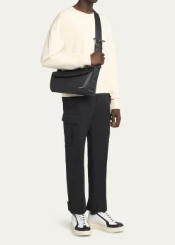 McQueenMen's Leather T-Bar Sling Bag
