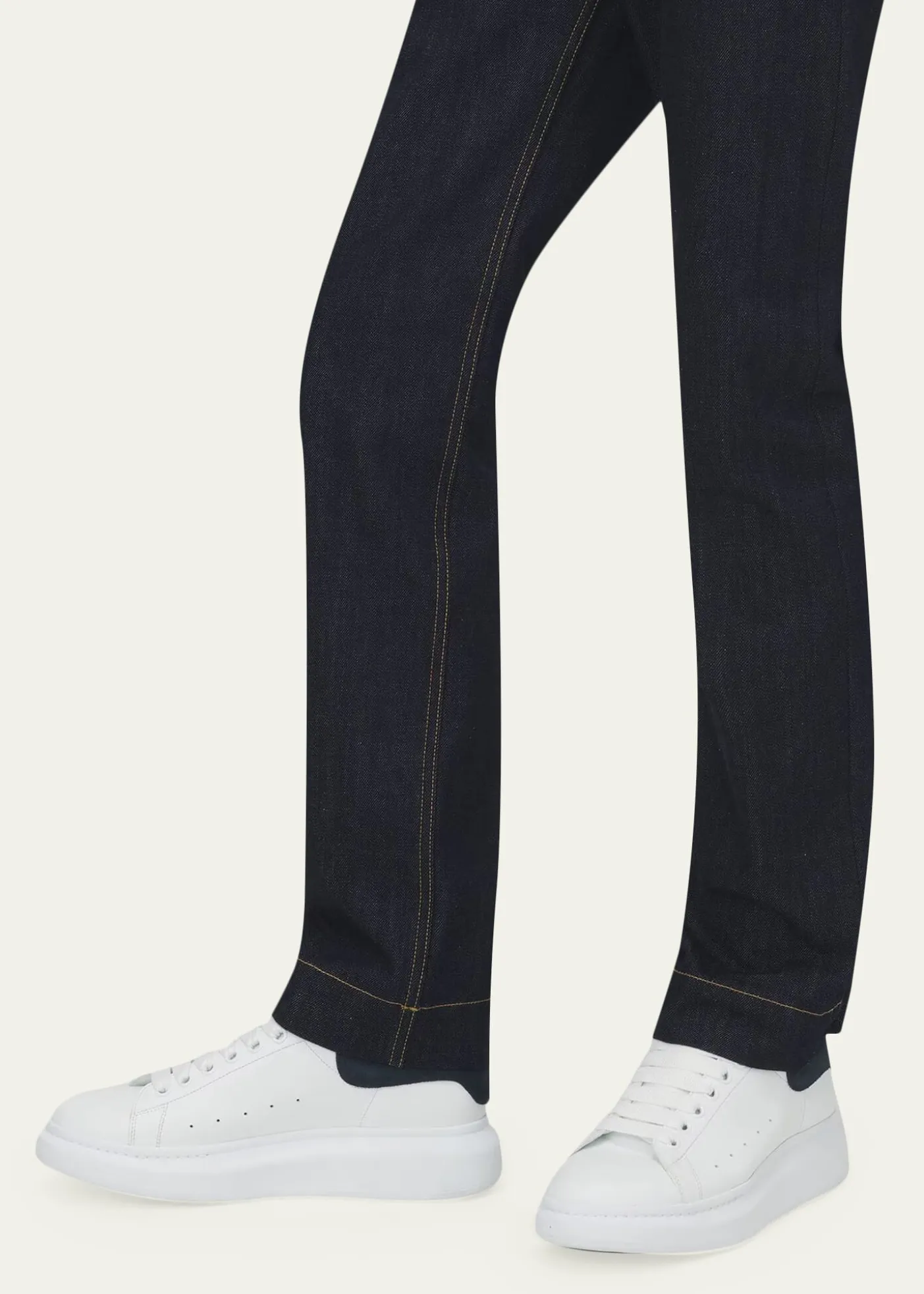 McQueenMen's Oversized Suede-Backstay Leather Sneakers