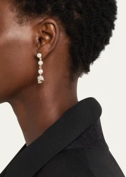 McQueenPearly Skull Drop Earrings