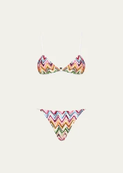 MissoniChevron Crochet Two-Piece Swimsuit