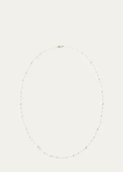 Mizuki14K Yellow Gold Multi-Size White Freshwater Pearl Strand Necklace
