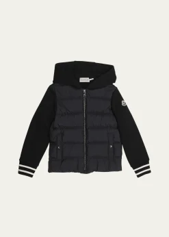 Moncler Boy's Combo Puffer Jacket, Size 4-6
