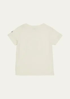 Moncler Girl's Embellished Bell Logo T-Shirt, Size 4-6