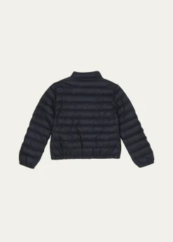 Moncler Girl's Lans Quilted Down Jacket, Size 4-6