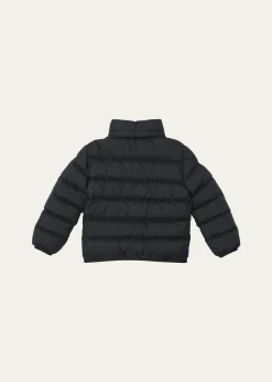 MonclerBoy's Bajan Airsoft Hooded Zip-Front Down Jacket, Size 4-6