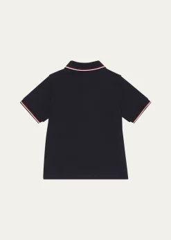 MonclerBoy's Logo Appliqué Short-Sleeve Polo Shirt, Size 4-6
