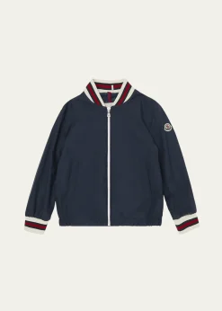 MonclerBoy's Maki Bomber with Striped Trim, Size 4-6